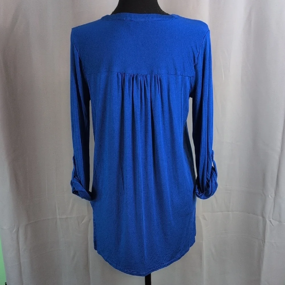 Michael Kors Vibrant Blue Button-Front Blouse‎